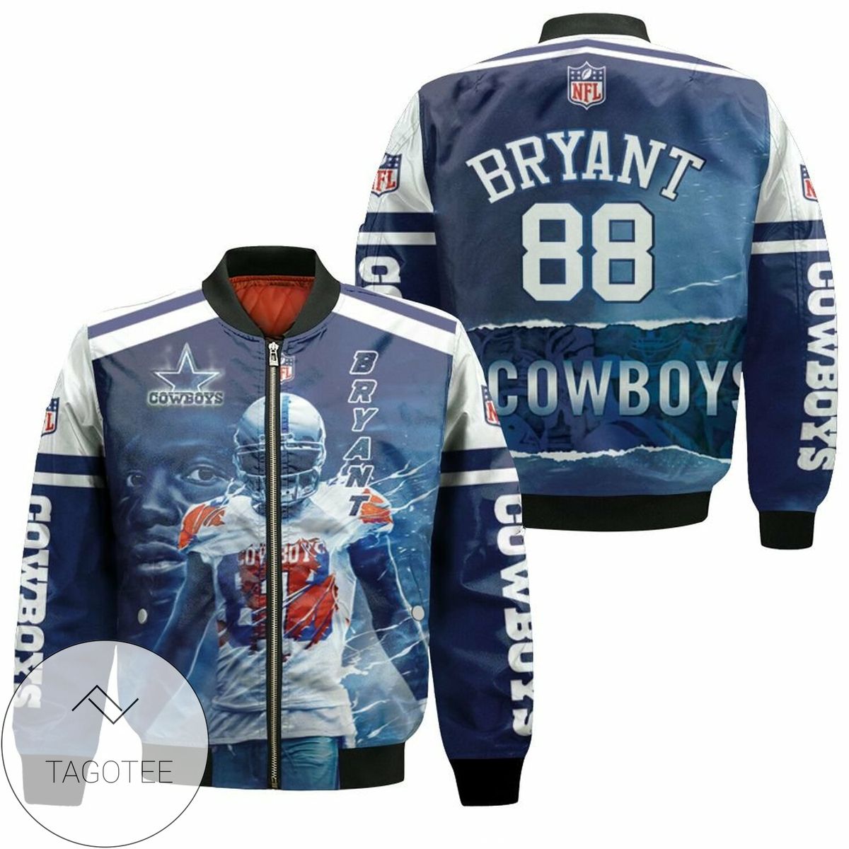 Dez Bryant 88 Dallas Cowboys Oklahoma State Cowboys 3D Bomber Jacket