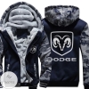 Dodge Ram Logo Dark Blue And Gray 3d Printed Unisex Fleece Zipper Jacket