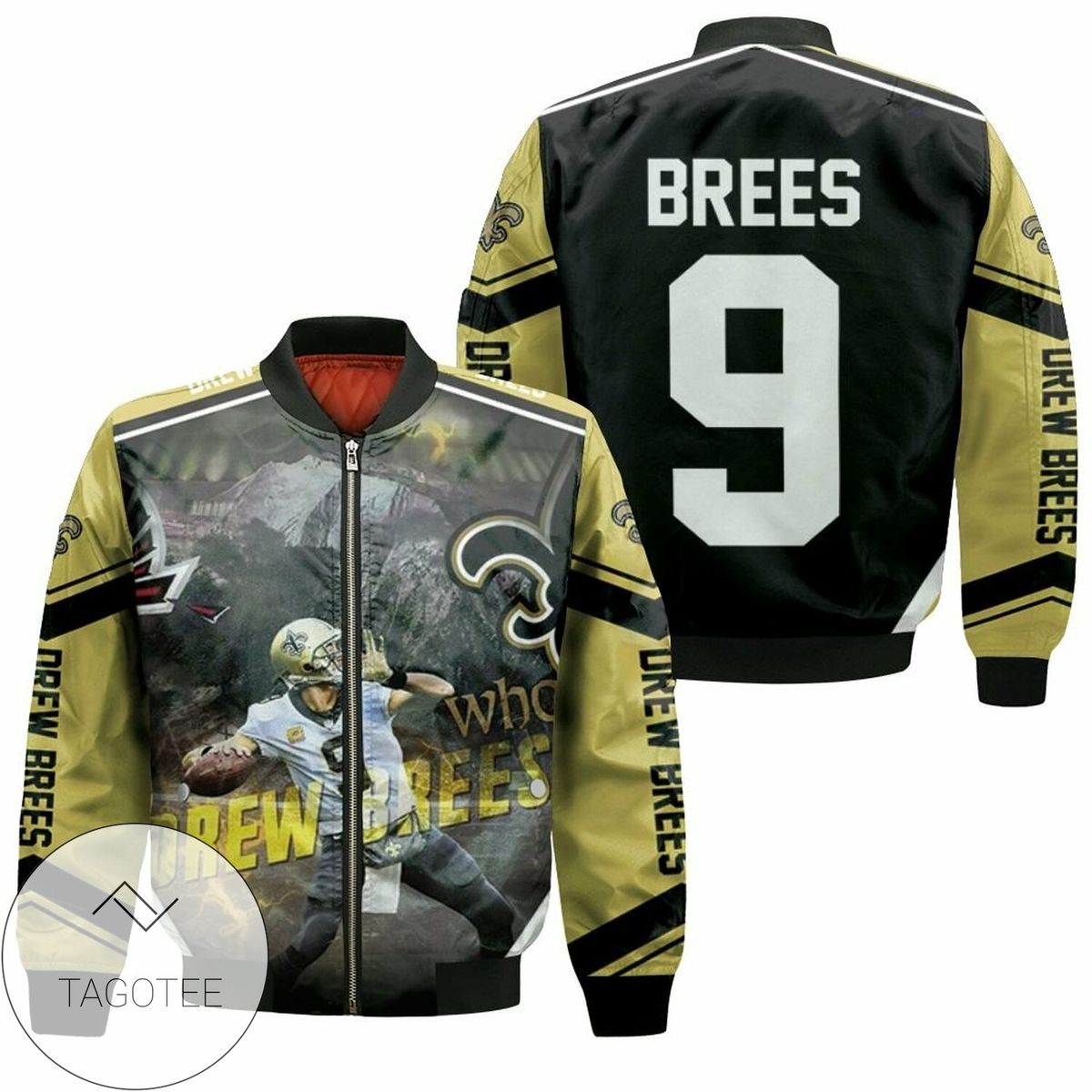 Drew Brees New Orleans Saints Atlanta Falcon Gameday Bomber Jacket