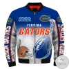 Florida Gators Blue Gray 3d Printed Unisex Bomber Jacket