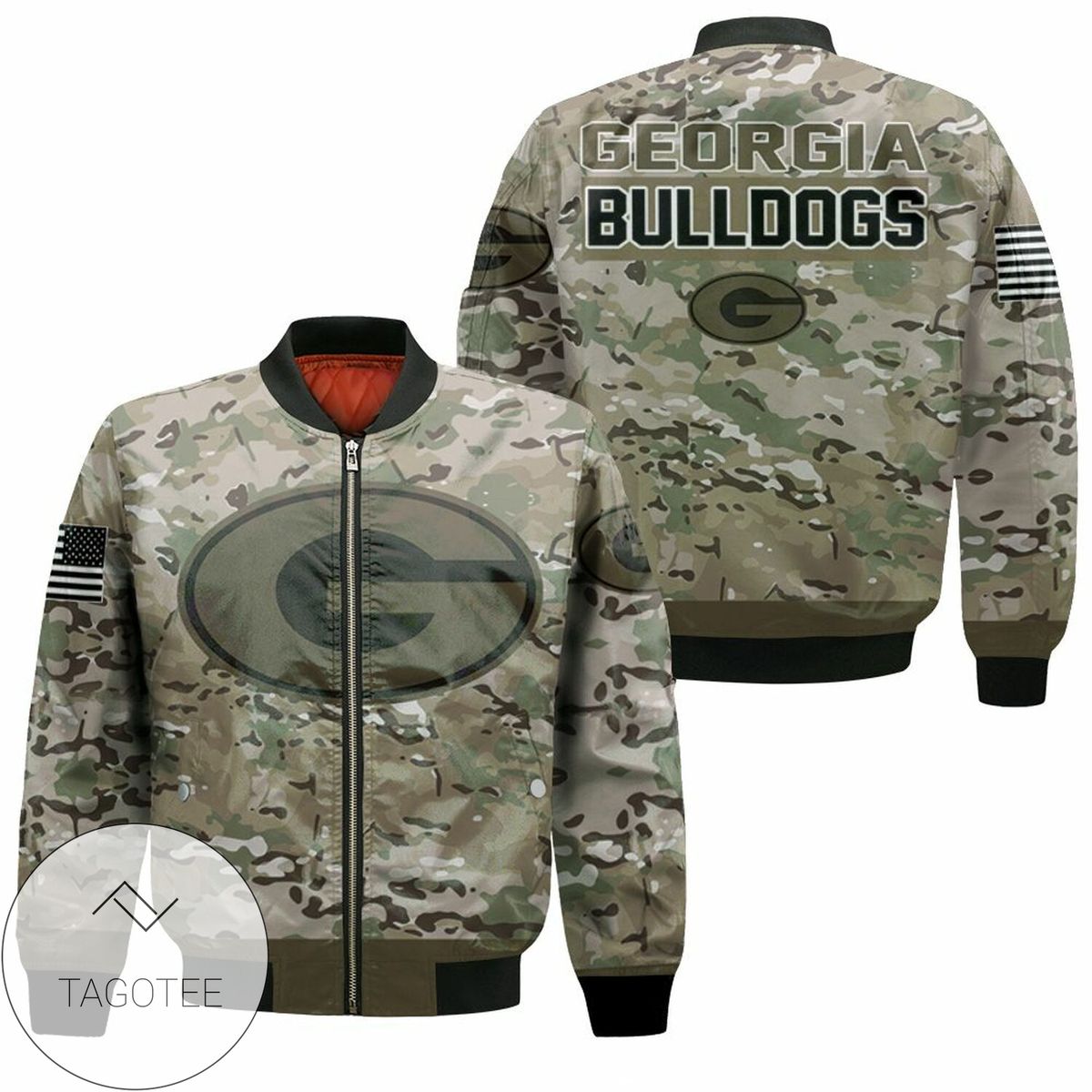 Georgia Bulldogs Camo Pattern 3D T Shirt Hoodie Sweater Jersey Bomber Jacket