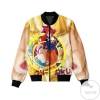 Goku Colorful On Fire 3d Printed Unisex Bomber Jacket