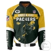 Great Green Bay Packers Bomber Jacket Green And Yellow