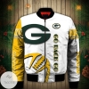Green Bay Packers White 3d Printed Unisex Bomber Jacket