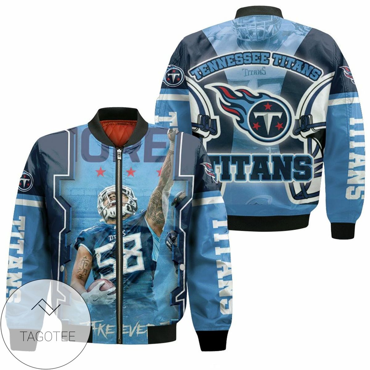 Harold Antonio Laudry#58 Tennessee Titans Afc South Division Champions Super Bowl 2021 Iii Bomber Jacket