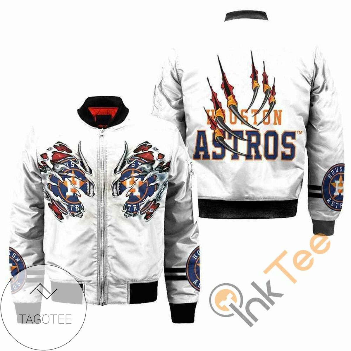 Houston Astros MLB Claws Apparel Best Christmas Gift For Fans Bomber Jacket