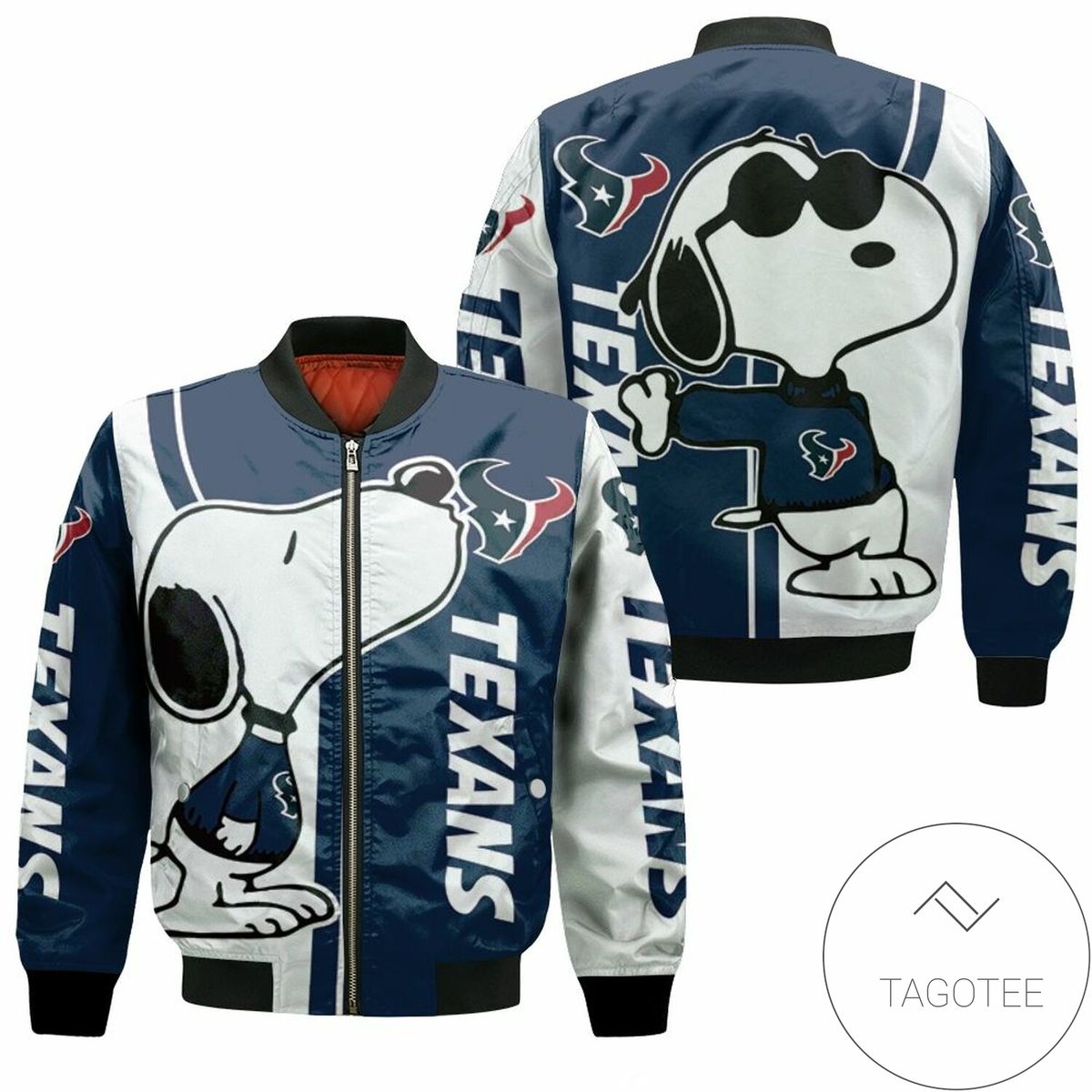 Houston Texans Snoopy Lover 3D Printed Bomber Jacket