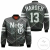 James Harden Nets Earned Edition Black Jersey Inspired Style Bomber Jacket