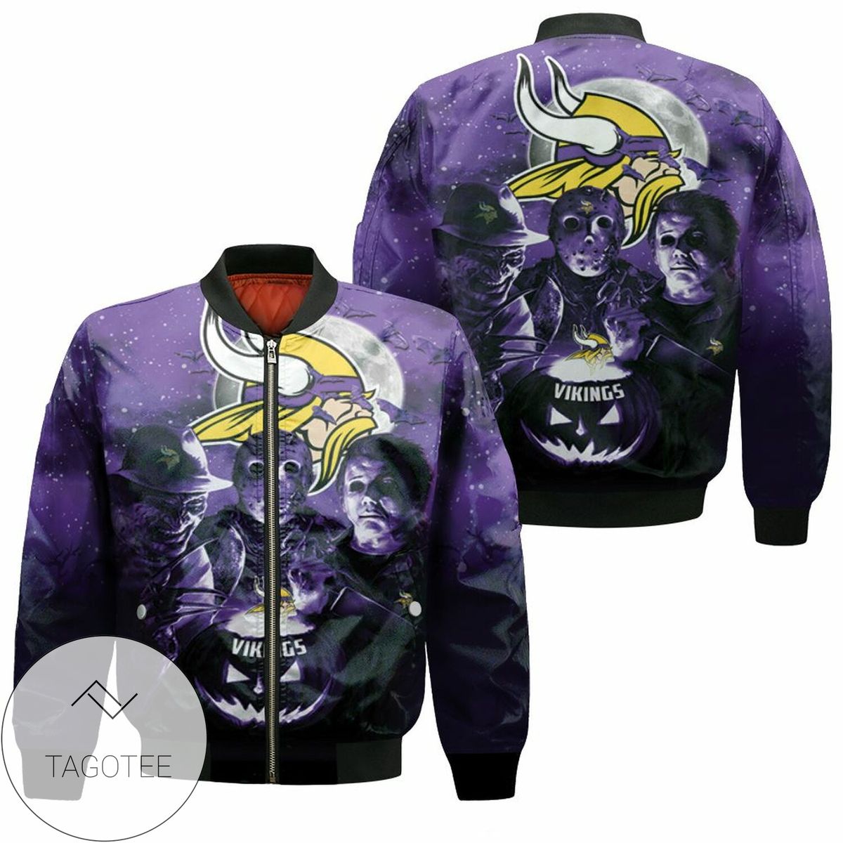 Jason Freddy Myers Minnesota Vikings Halloween All Over 3D T T Shirt Hoodie Sweater Jersey Bomber Jacket