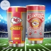 Kansas City Chiefs 2021 AFC Conference Champions Custom Name Stainless Steel Tumblers Cup 20 oz Drinkware Personalized Gifts For NFL Fans