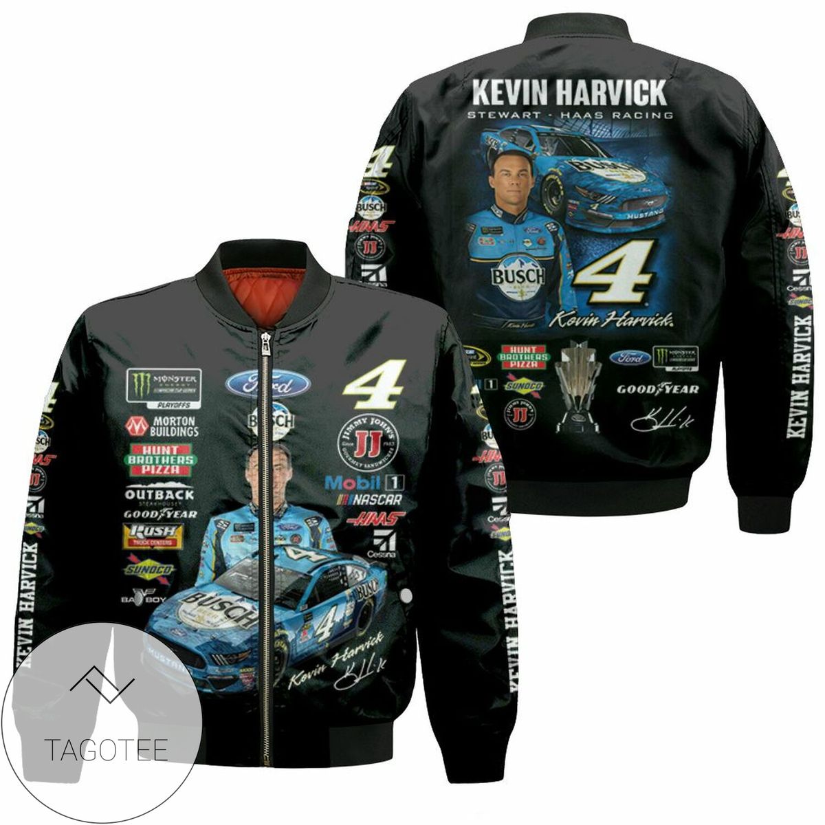 Kevin Harvick Legend Car Racer3D Print For Fan 3D T Shirt Hoodie Sweater Jersey Bomber Jacket