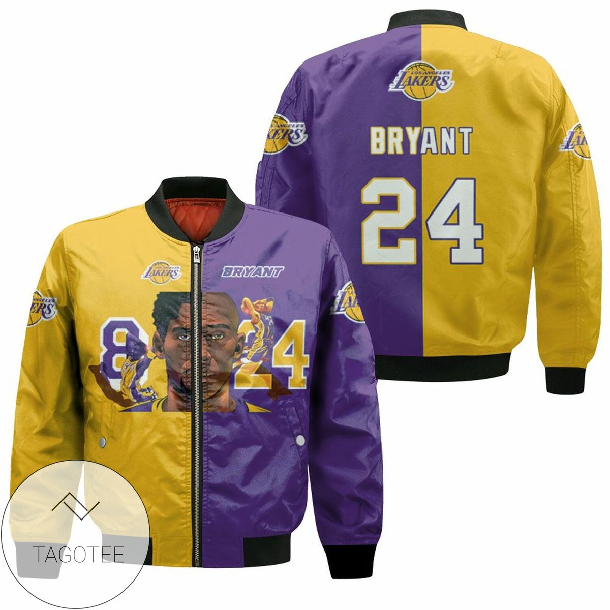 Kobe Bryant 8 24 Los Angeles Lakers Bomber Jacket