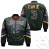Lakers Anthony Davis Earned Edition Black Jersey Inspired Bomber Jacket