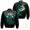 Lava Skull Green Bay Packers 3D T Shirt Hoodie Sweater Jersey Bomber Jacket