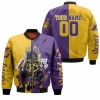 Lebron James On Throne Los Angles Lakers Legend 3D Personalized Bomber Jacket