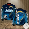 Los Angeles Chargers Blue 3d Printed Unisex Bomber Jacket