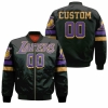 Los Angeles Lakers Earned Edition Black Personalized Jersey Inspired Style Bomber Jacket