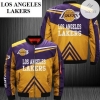 Los Angeles Lakers Yellow And Purple 3d Printed Unisex Bomber Jacket