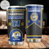 Los Angeles Rams 2021 NFC Conference Champions Custom Name Stainless Steel Tumblers Cup 20 oz Personalized Gifts For Fans