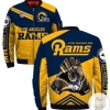 Los Angeles Rams 3d Bomber Jacket Style #1 Winter Coat