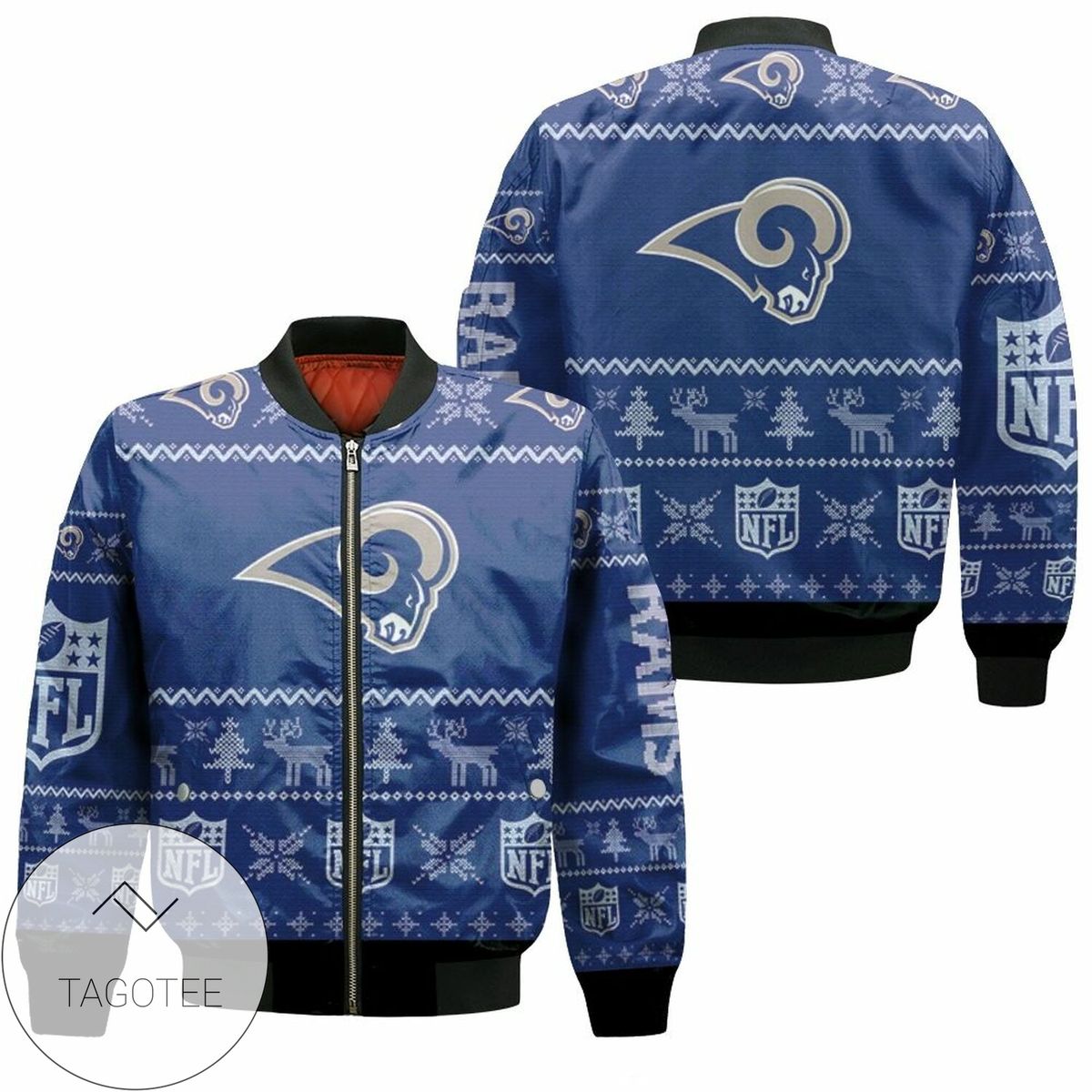 Los Angeles Rams Ugly Sweatshirt Christmas 3D Bomber Jacket