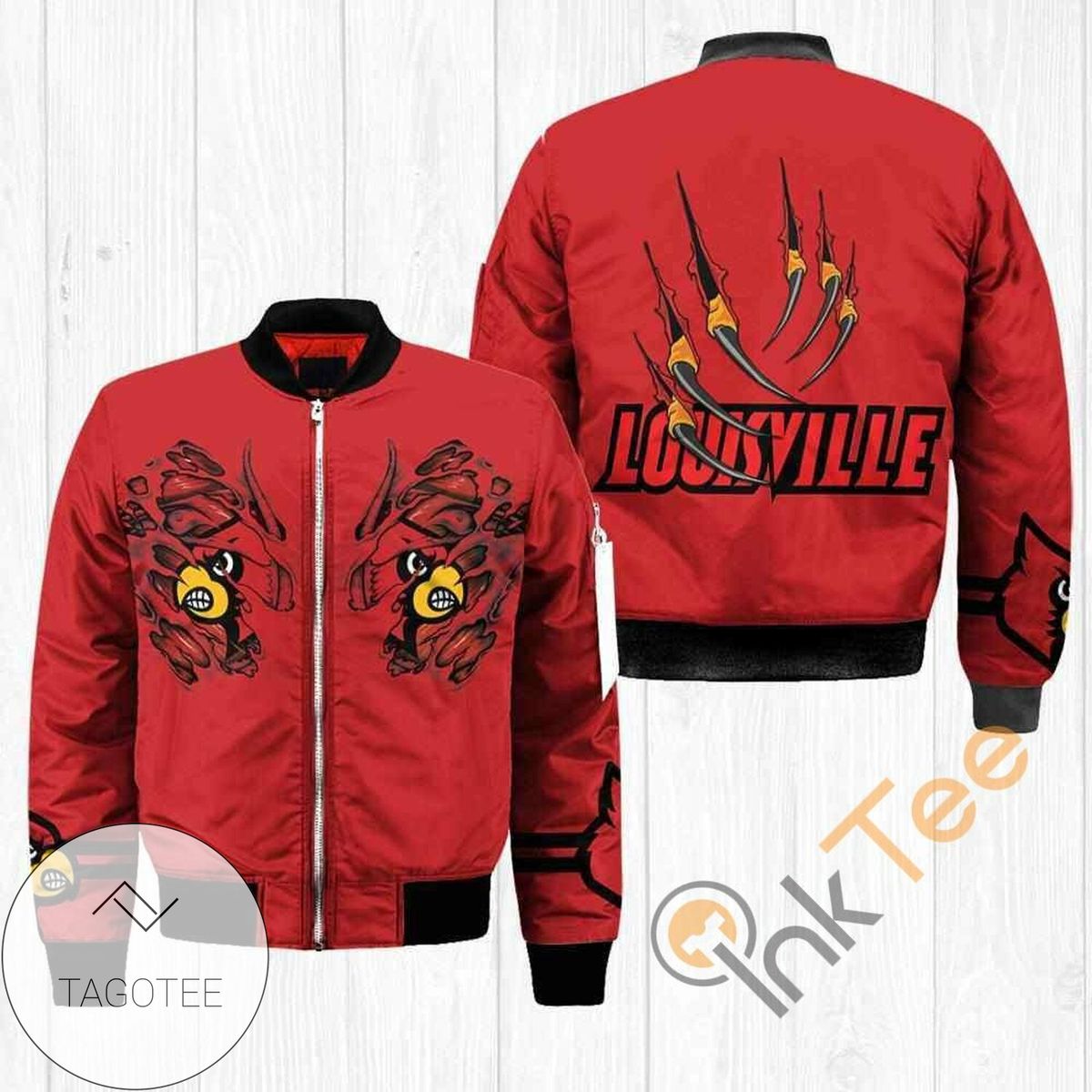 Louisville Cardinals NCAA Claws Apparel Best Christmas Gift For Fans Bomber Jacket