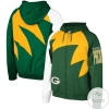 Men’s Mitchell & Ness Green Bay Packers Nfl National Football League Shark Tooth Full Zip Bomber Jacket Jacket