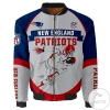New England Patriots 3d Bomber Jacket Graphic Running