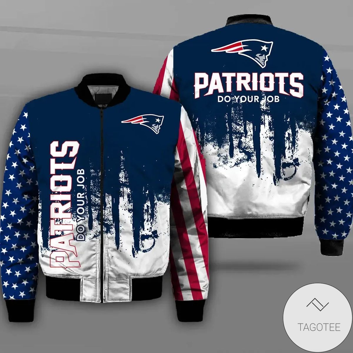 New England Patriots Flag 3d Printed Unisex Bomber Jacket