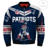 New England Patriots Logo Football Team 3d Printed Unisex Bomber Jacket