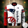 New England Patriots White 3d Printed Unisex Bomber Jacket