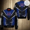 New York Giants 3d Bomber Jacket Lightning Graphic