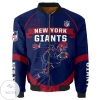 New York Giants Blue 3d Printed Unisex Bomber Jacket