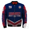 New York Giants Logo Football Team 3d Printed Unisex Bomber Jacket