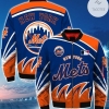 New York Mets Orange And Blue 3d Printed Unisex Bomber Jacket