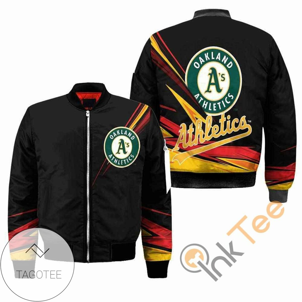 Oakland Athletics MLB Black Apparel Best Christmas Gift For Fans Bomber Jacket