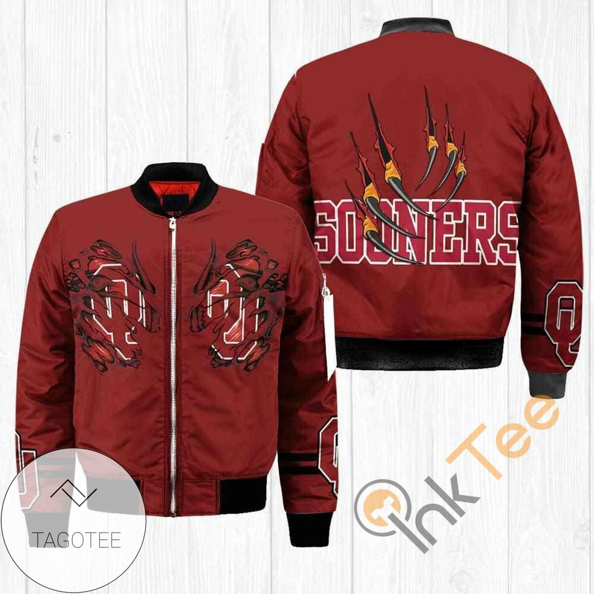 Oklahoma Sooners NCAA Claws Apparel Best Christmas Gift For Fans Bomber Jacket