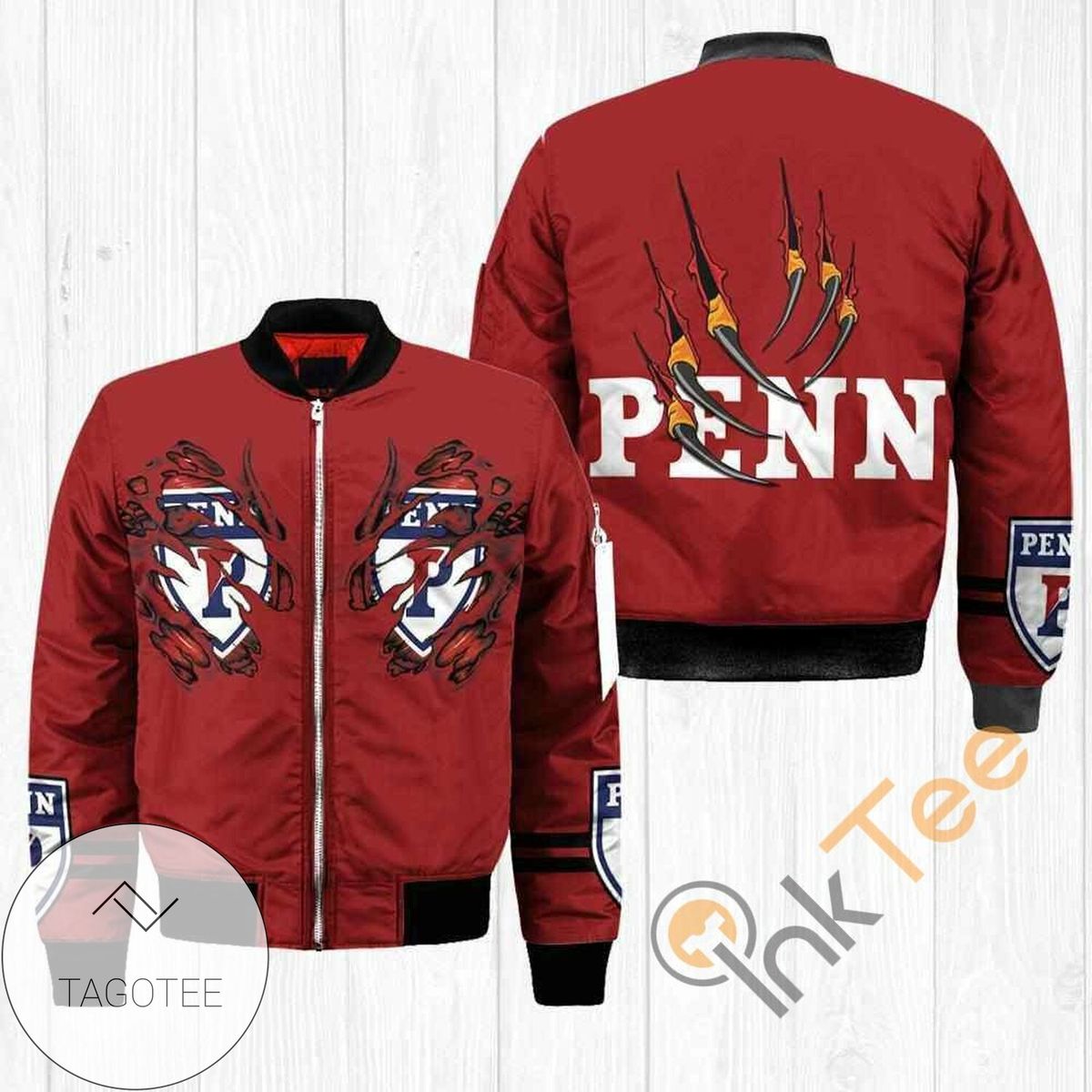 Penn Quakers NCAA Claws Apparel Best Christmas Gift For Fans Bomber Jacket