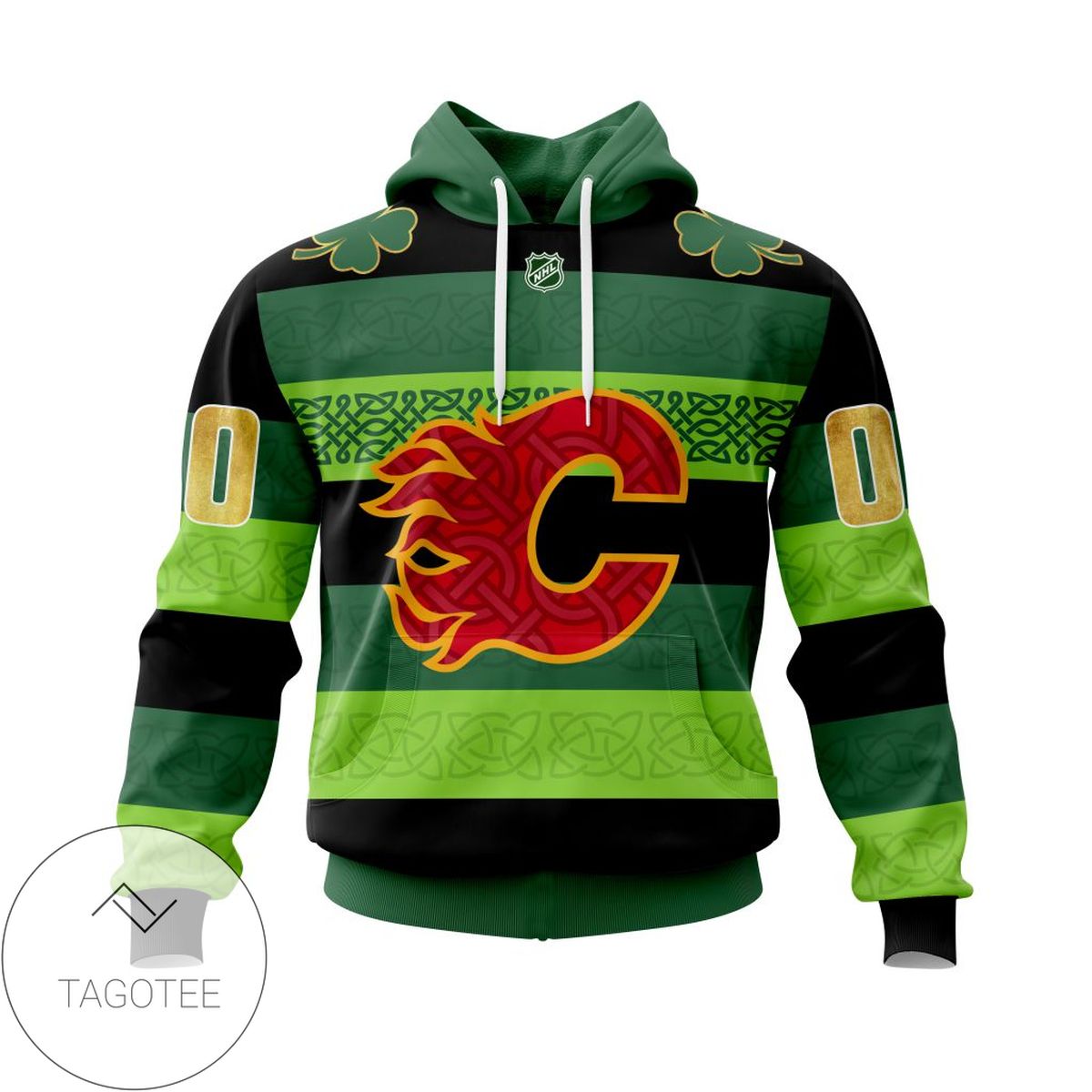 Personalized Calgary Flames Saint Patrick Day Ireland Jersey Custom Hoodie