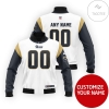 Personalized Los Angeles Rams White 3d Bomber Jacket