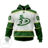 Personalized NHL Anaheim Ducks St Patrick Days Jersey Custom Hoodie