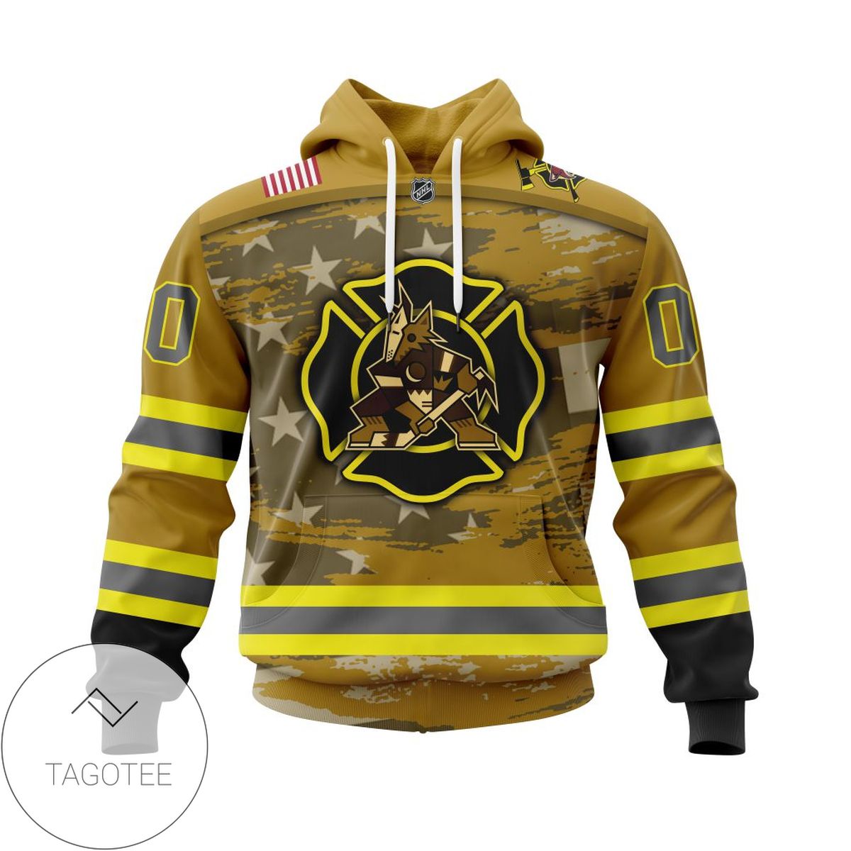 Personalized NHL Arizona Coyotes Jersey Firefighter 3D Hoodie