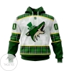Personalized NHL Arizona Coyotes St Patrick Days Jersey Custom Hoodie