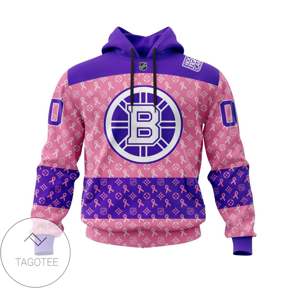 Personalized NHL Boston BruinsPink Ribbon Fights Cancer Jersey