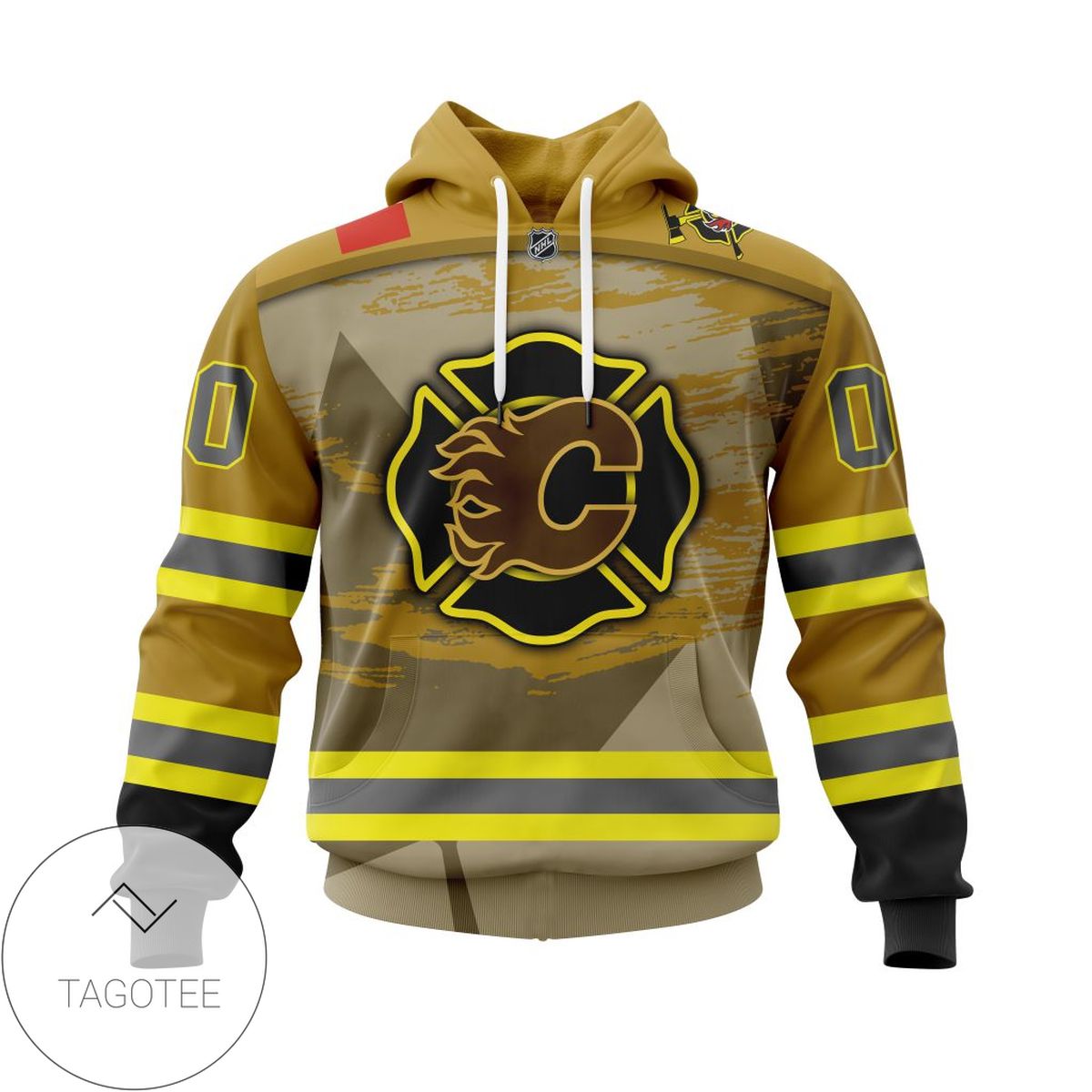 Personalized NHL Calgary Flames Jersey Firefighter 3D Hoodie