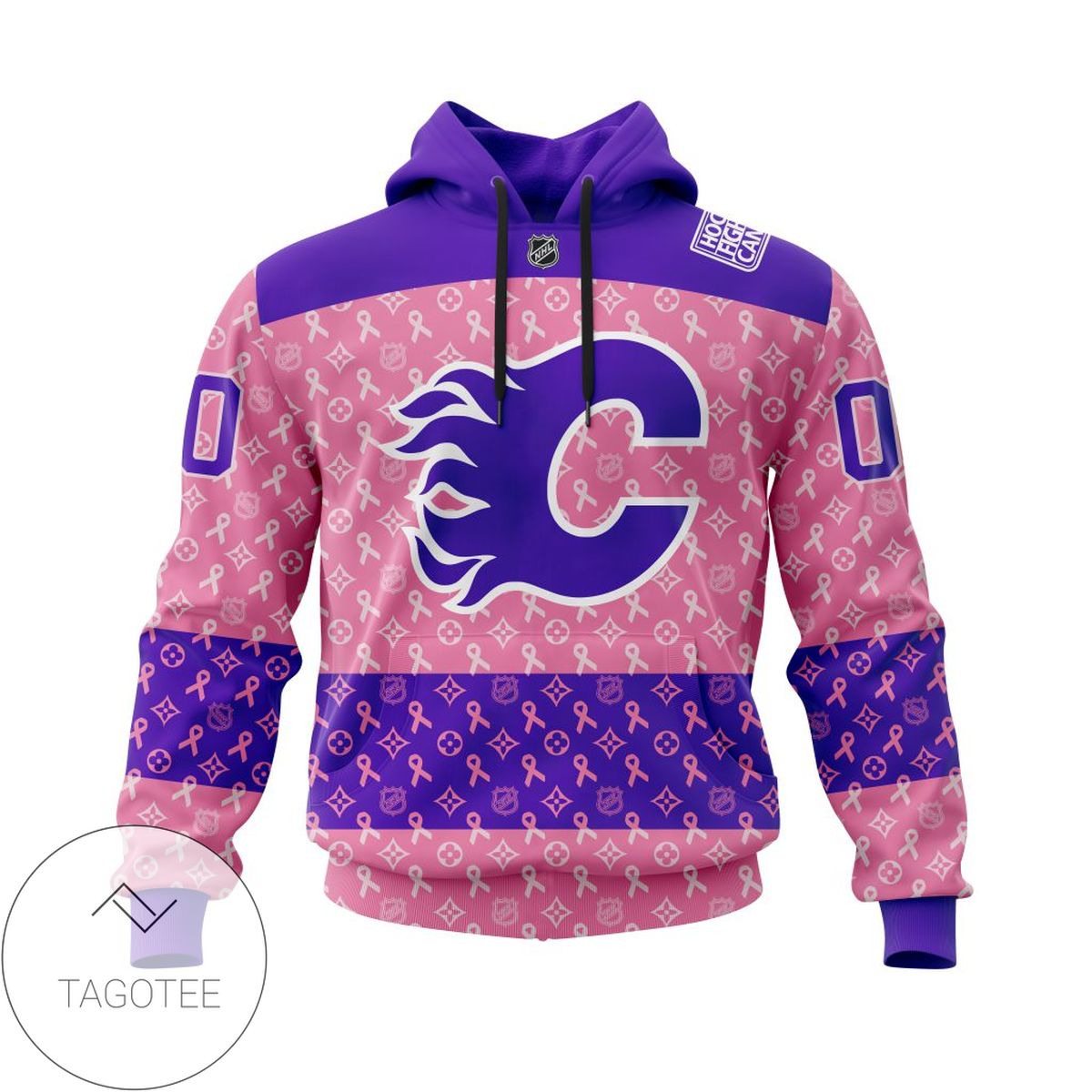 Personalized NHL Calgary FlamesPink Ribbon Fights Cancer Jersey