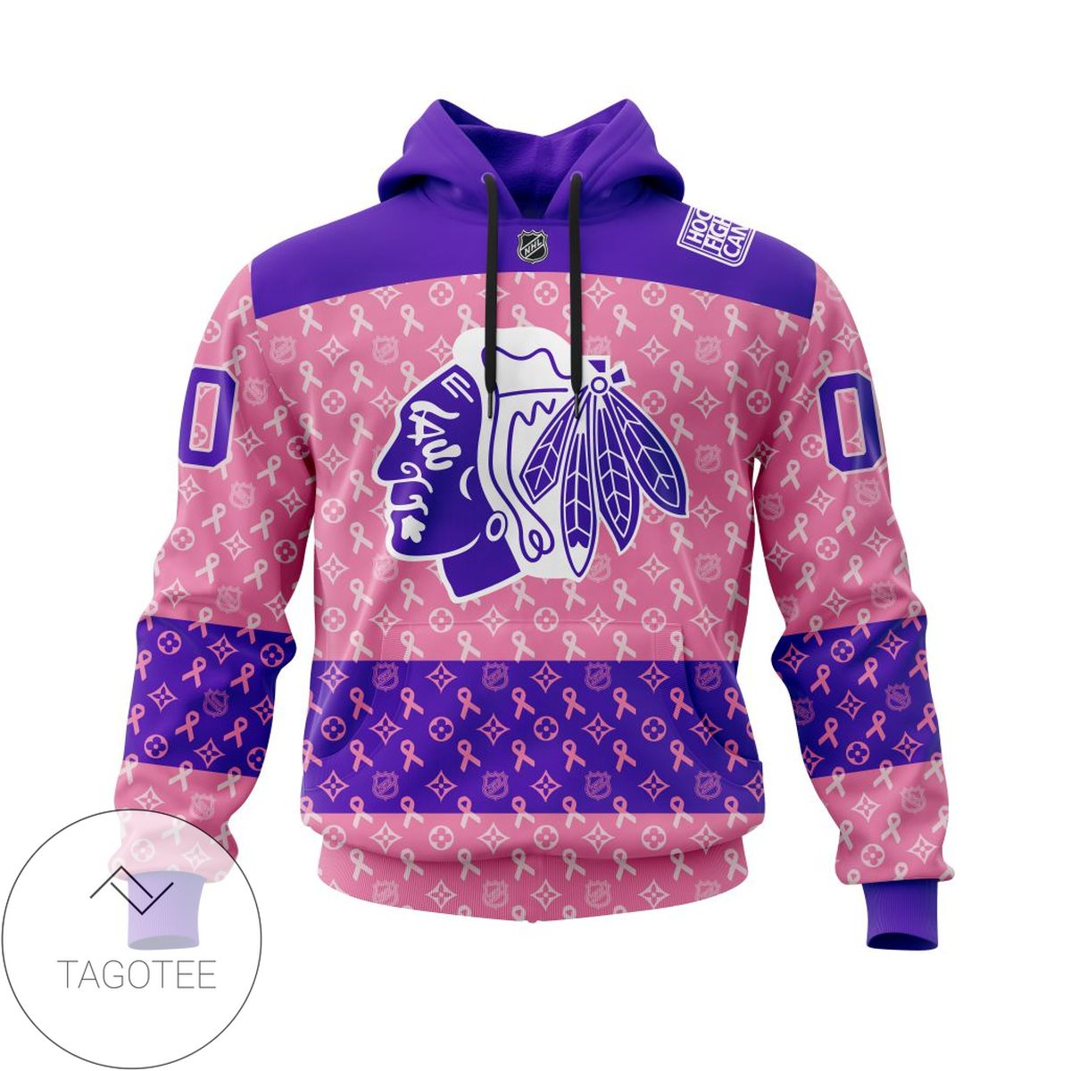 Personalized NHL Chicago BlackHawksPink Ribbon Fights Cancer Jersey