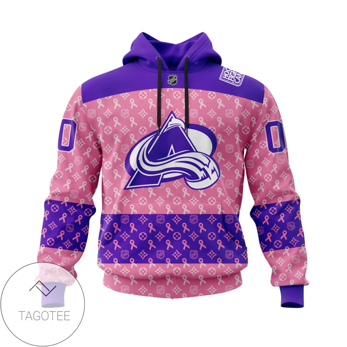 Personalized NHL Colorado AvalanchePink Ribbon Fights Cancer Jersey