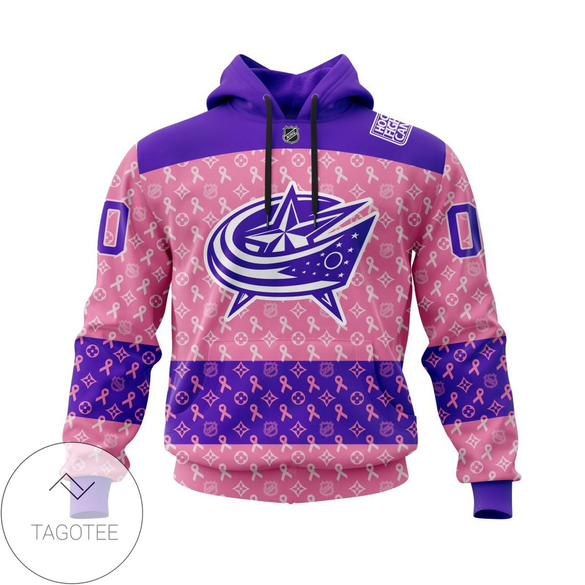 Personalized NHL Columbus Blue JacketsPink Ribbon Fights Cancer Jersey