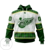 Personalized NHL Detroit Red Wings St Patrick Days Jersey Custom Hoodie